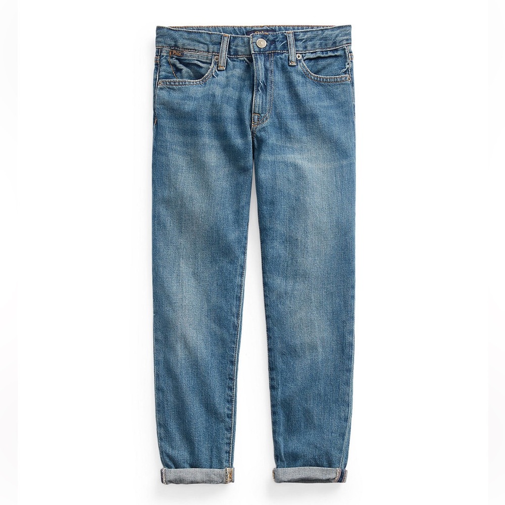 Polo Ralph Lauren Big Girls Astor Slim Boyfriend blue Jeans size 16 NWT